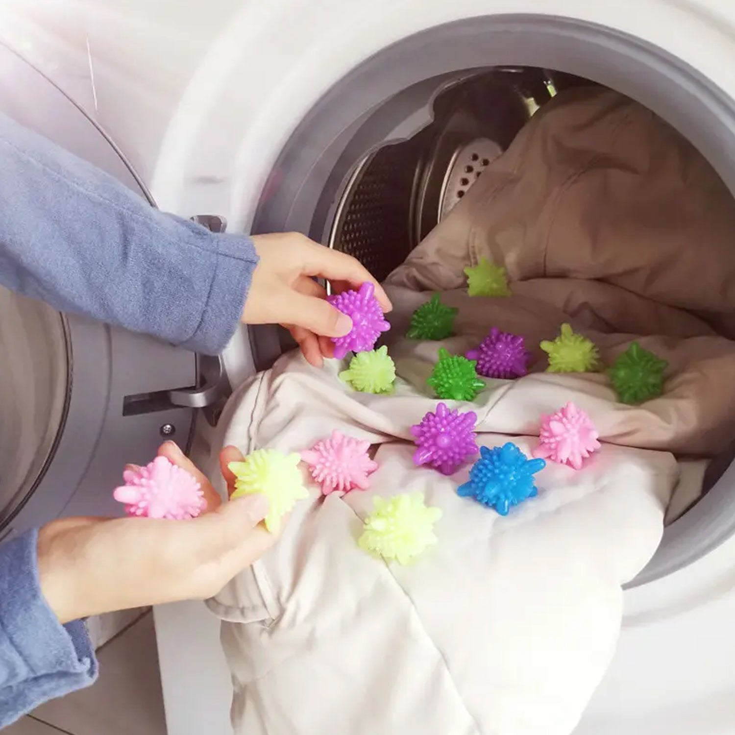 8737 Soft Star Washing Machine, Laundry Dryer Balls Laundry Ball for Household Cleaning Washing Machine Clothes Softener (10 Pcs / Multi Color) 8737 Soft Star Washing Machine, Laundry Dryer Balls Laundry Ball for Household Cleaning Washing Machine Clothes Softener (10 Pcs / Multi Color)